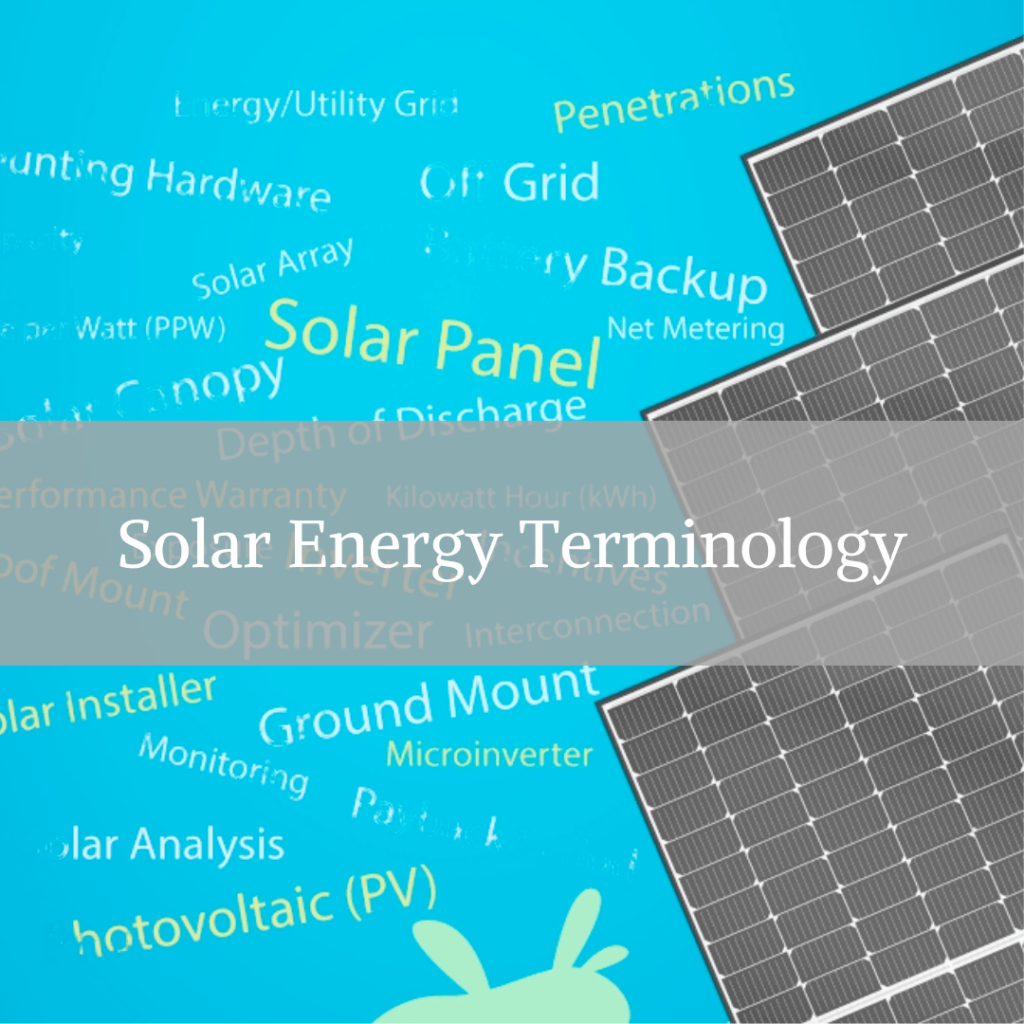 Solar Vocabulary, Glossary, Terminology